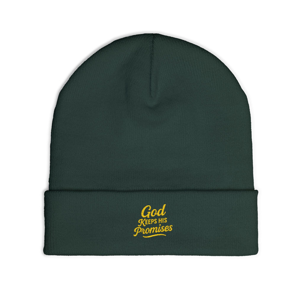 Embroidered Knit Beanie — 'God Gives Me Grace' Cozy Spiritual Winter Hat