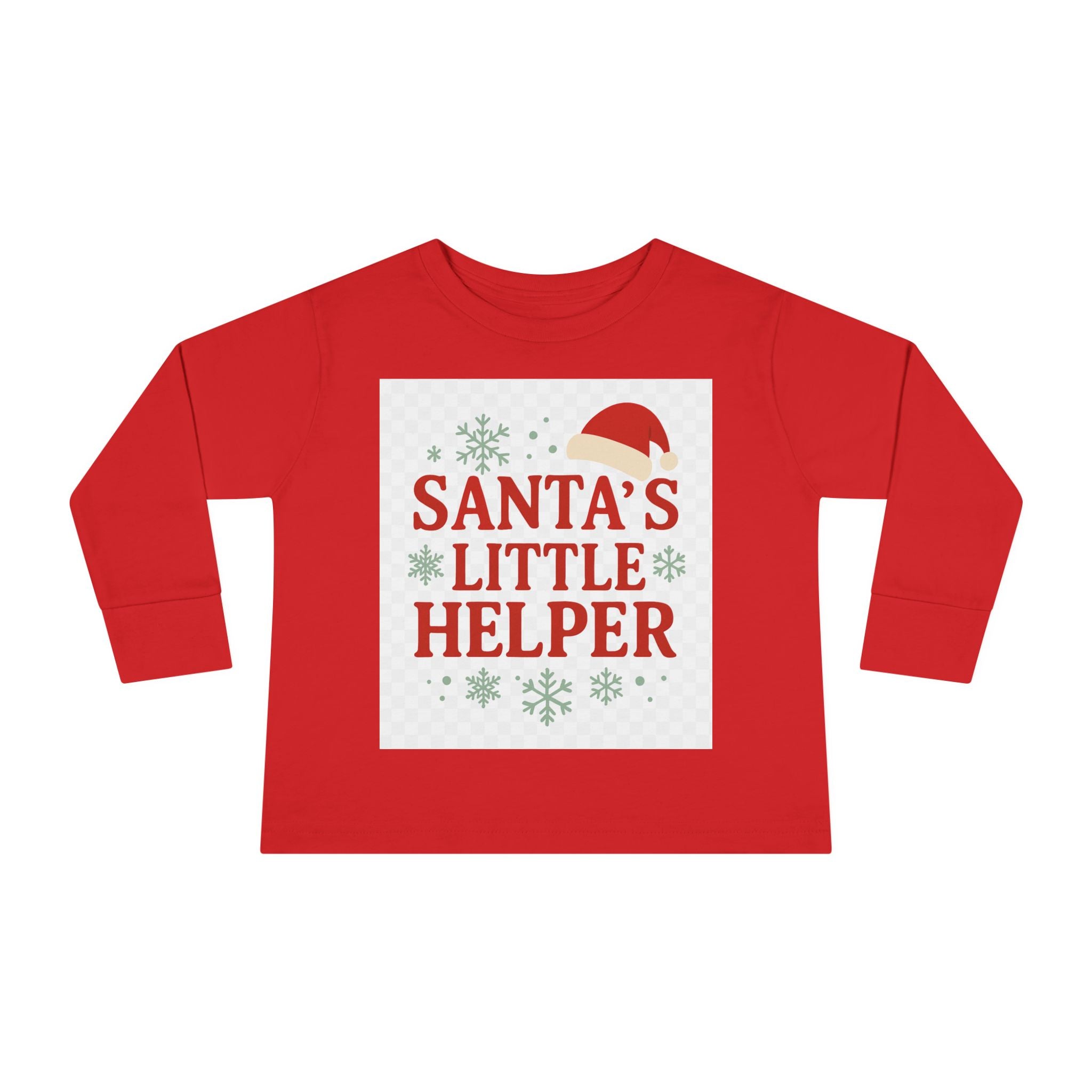 Santa's Little Helper Toddler Long Sleeve Tee