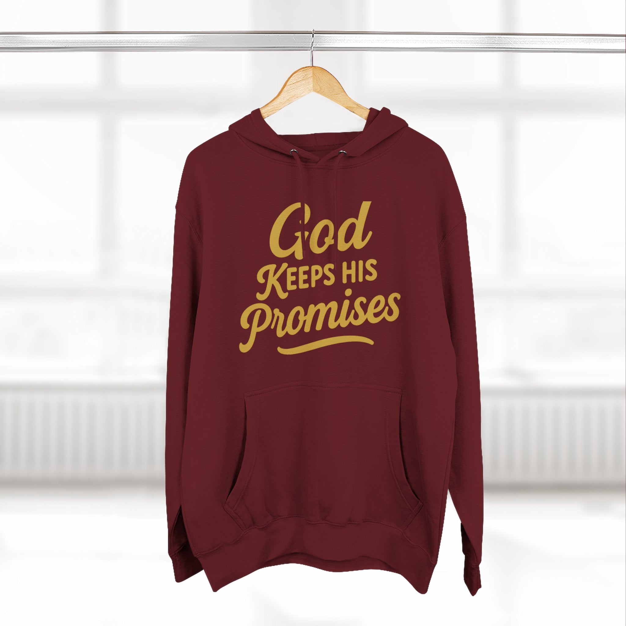 Hoodie — "God Keeps His Promises" Inspirational Christian Pullover