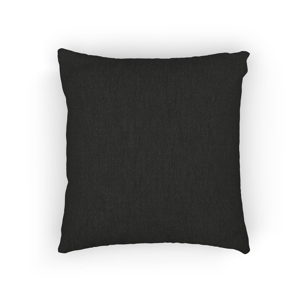 Woven Throw Pillow — Charcoal Textured Decorative Cushion