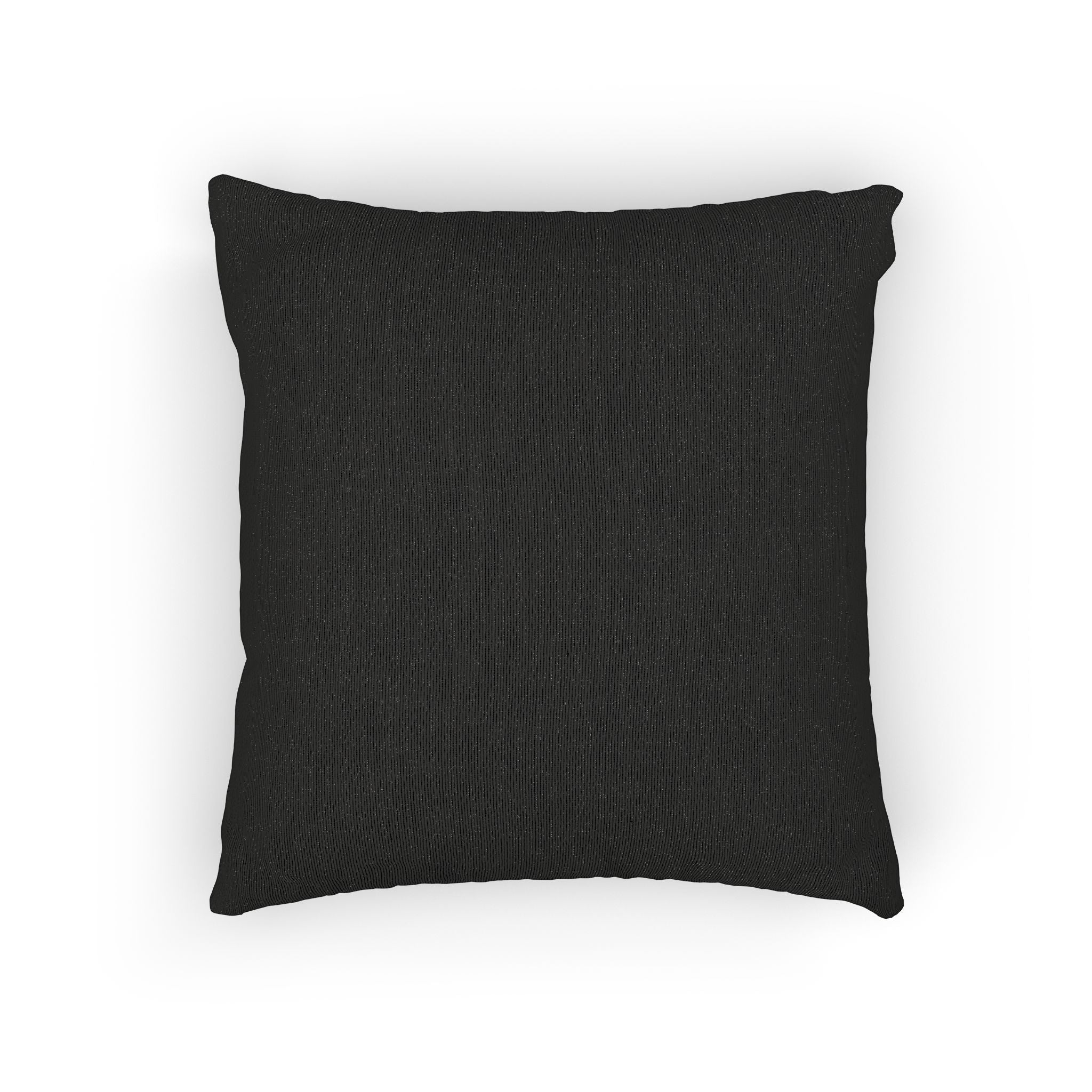 Woven Throw Pillow — Charcoal Textured Decorative Cushion