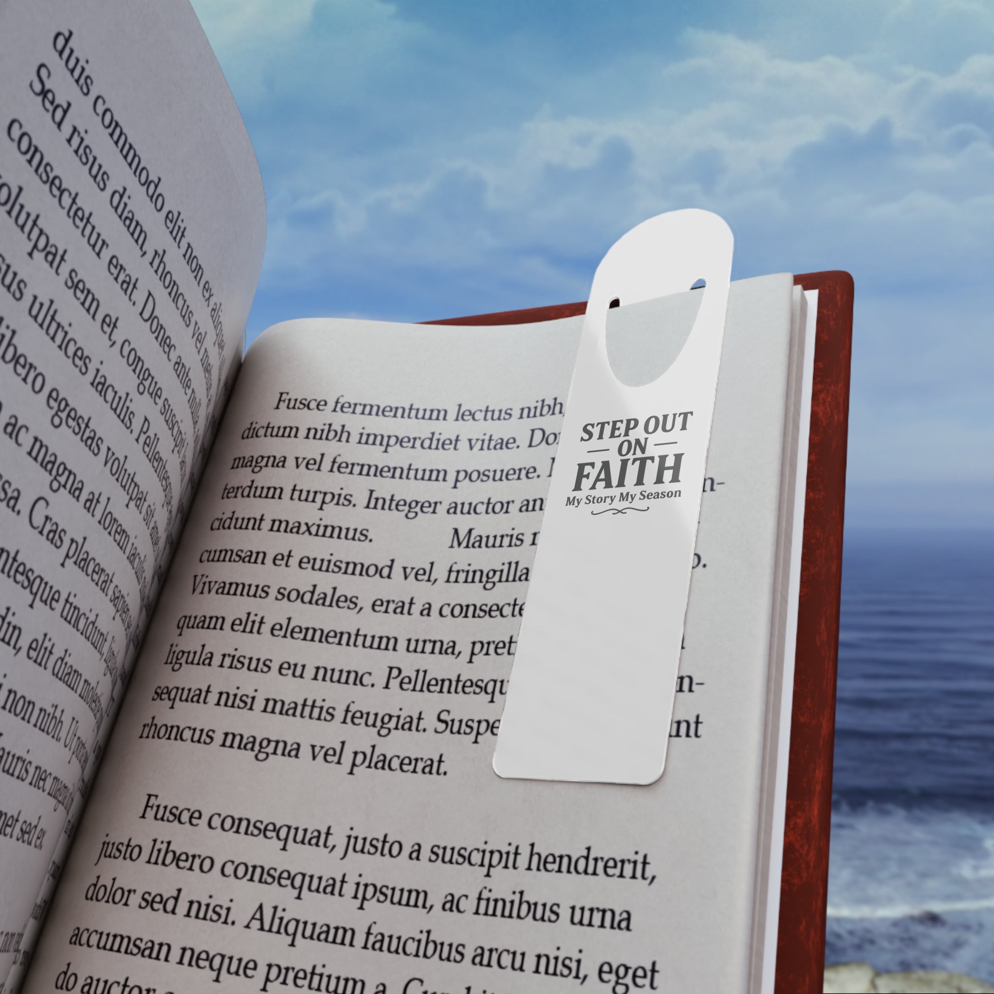 Step Out on Faith Metal Bookmark — Inspirational Christian Gift