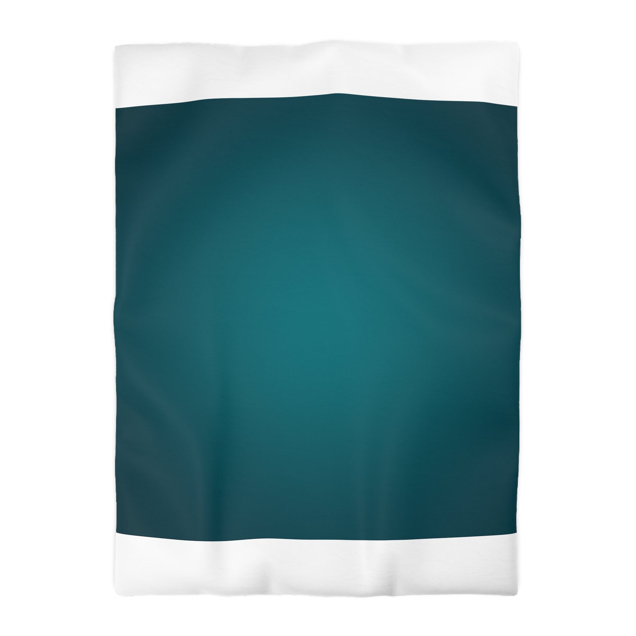 Teal Ombre Microfiber Duvet Cover — Modern Solid Color Bedroom Bedding