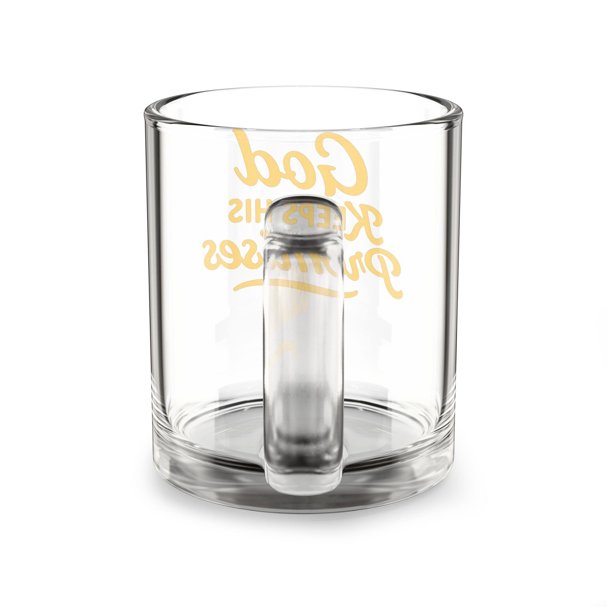 Glass Mug — "God Keeps His Promises" Inspirational Coffee Cup (10 oz)