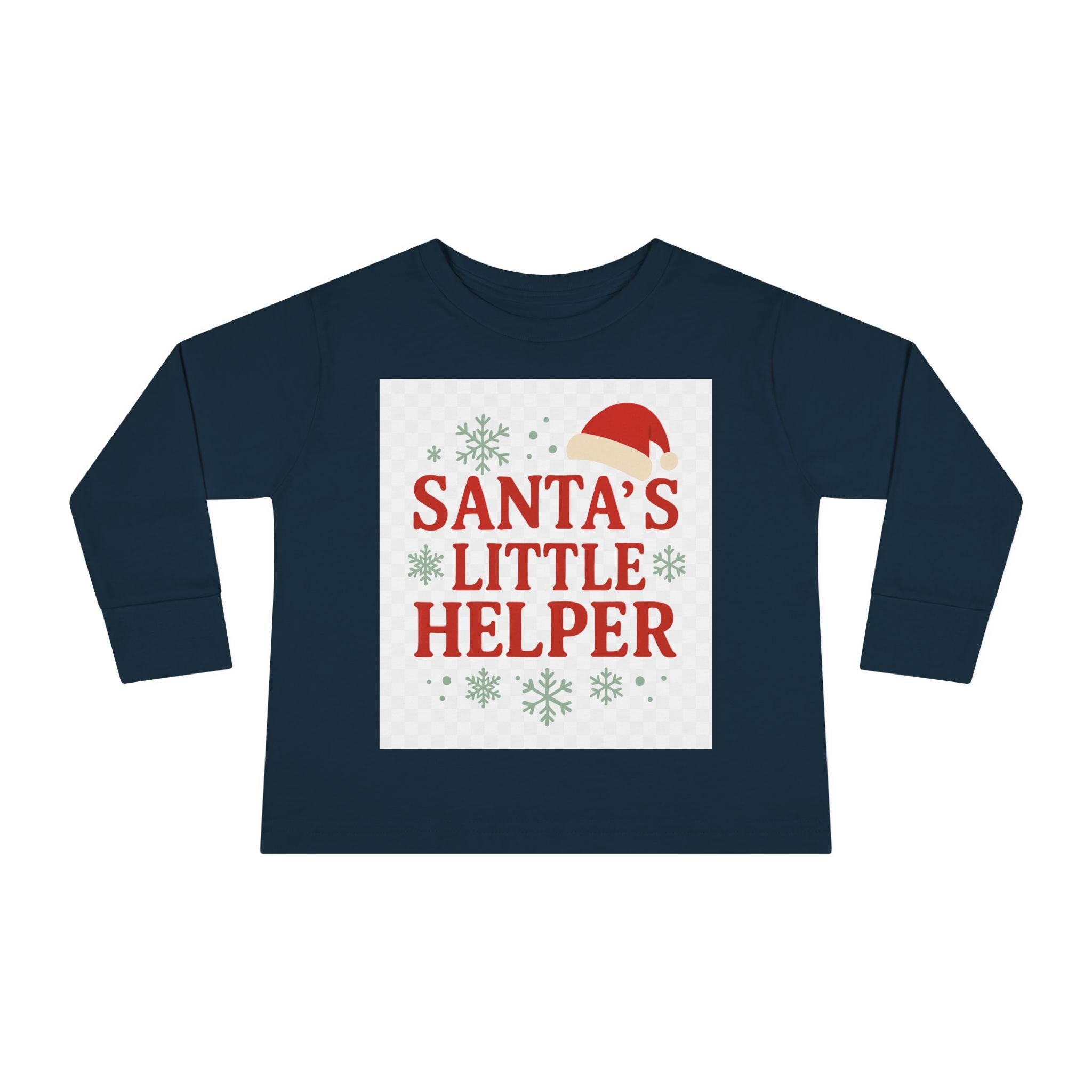 Santa's Little Helper Toddler Long Sleeve Tee