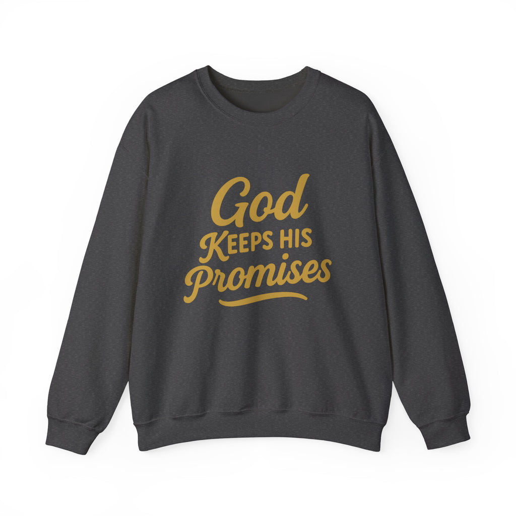 Religious Sweatshirt — "God Keeps His Promises" Crewneck Christian Pullover