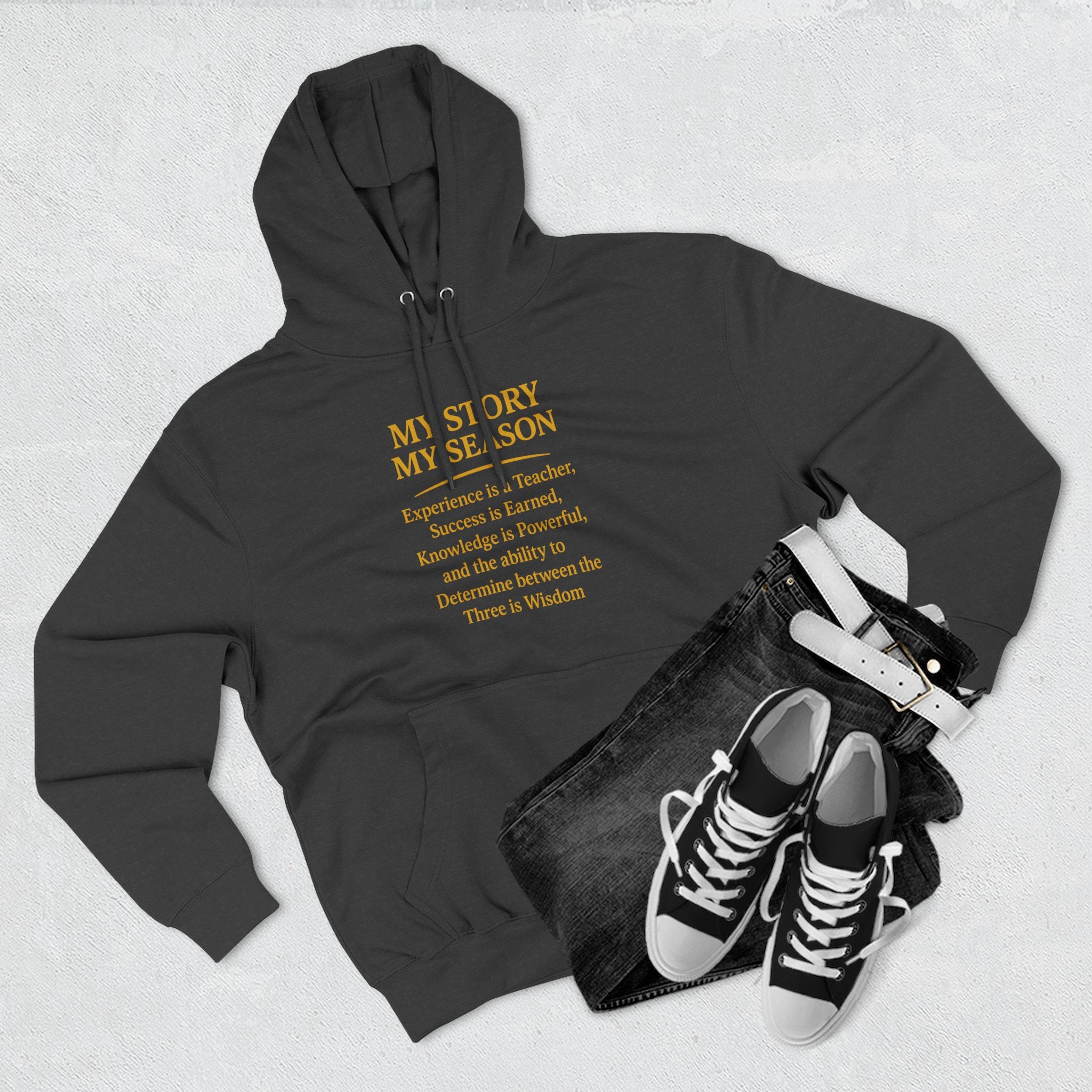 My Story My Season Fleece Hoodie - Inspirational Quote Pullover for Teachers & Creatives