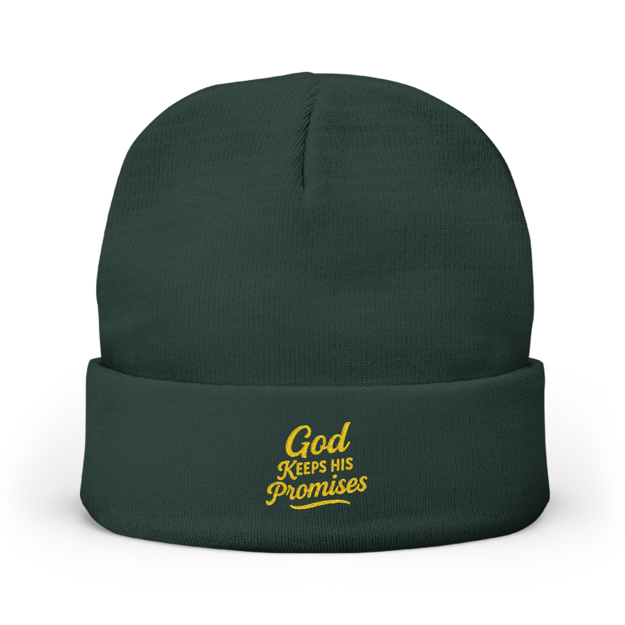 Embroidered Knit Beanie — 'God Gives Me Grace' Cozy Spiritual Winter Hat