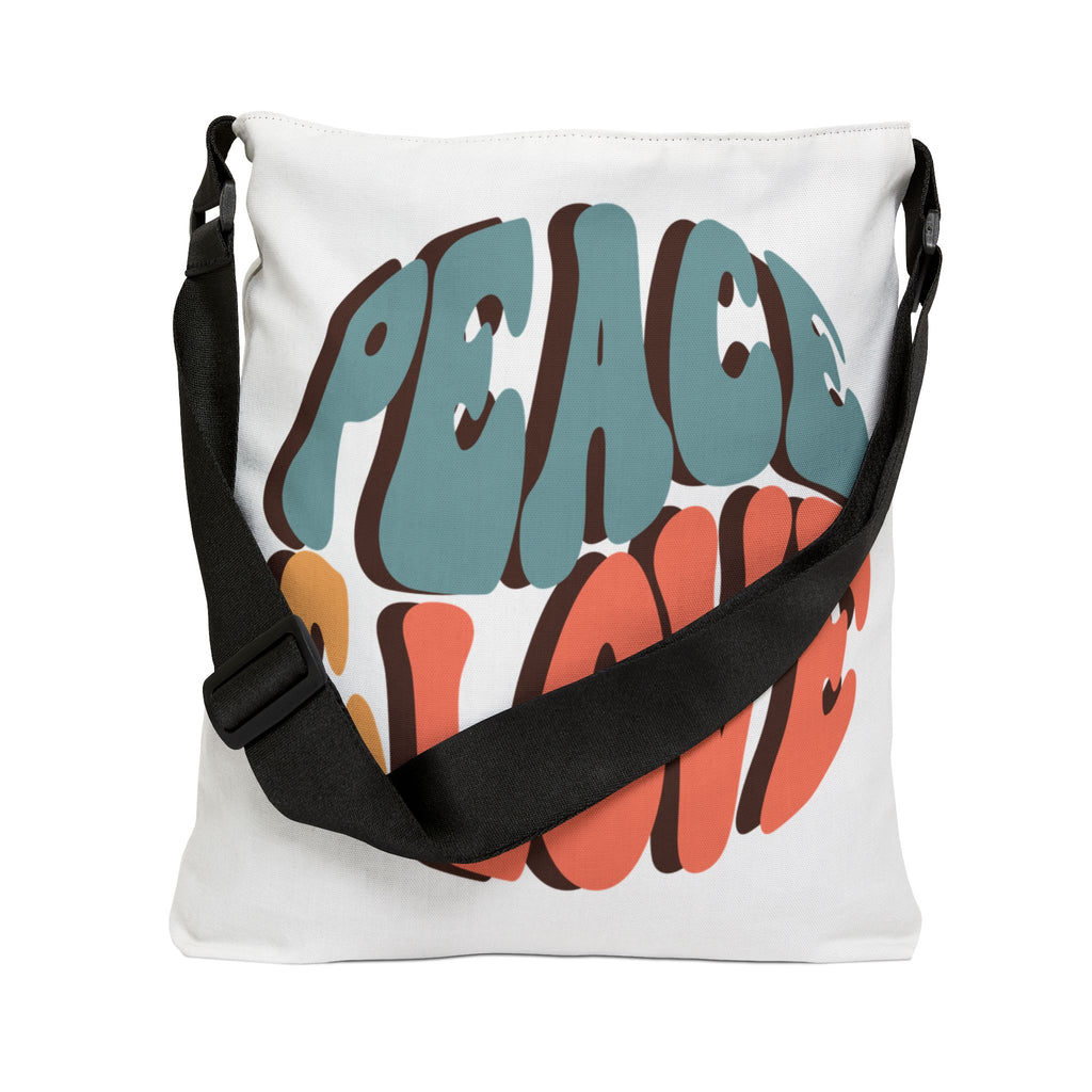 Friends Forever Adjustable Tote Bag — Colorful Script Friendship Shoulder Bag