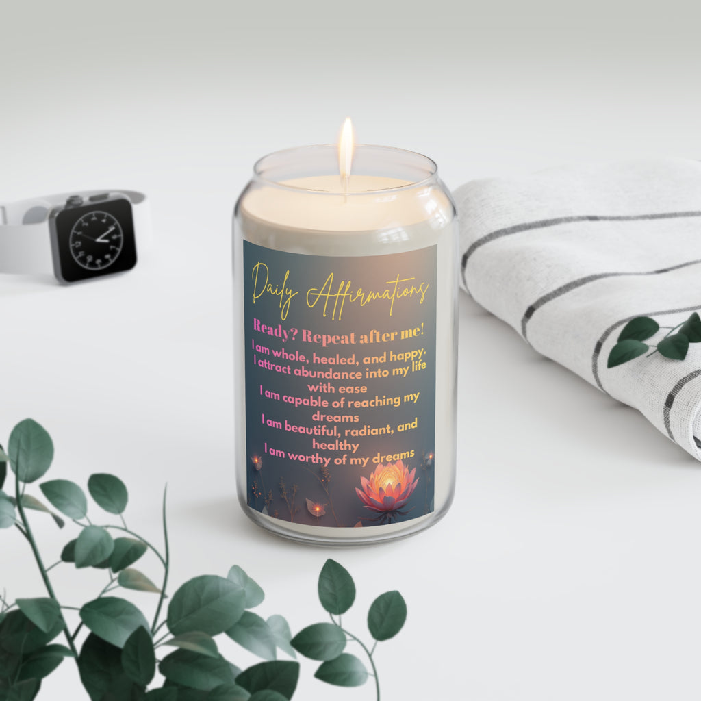 Affirmation Soy Candle — "Ready? Repeat after me!" Scented 13.75oz