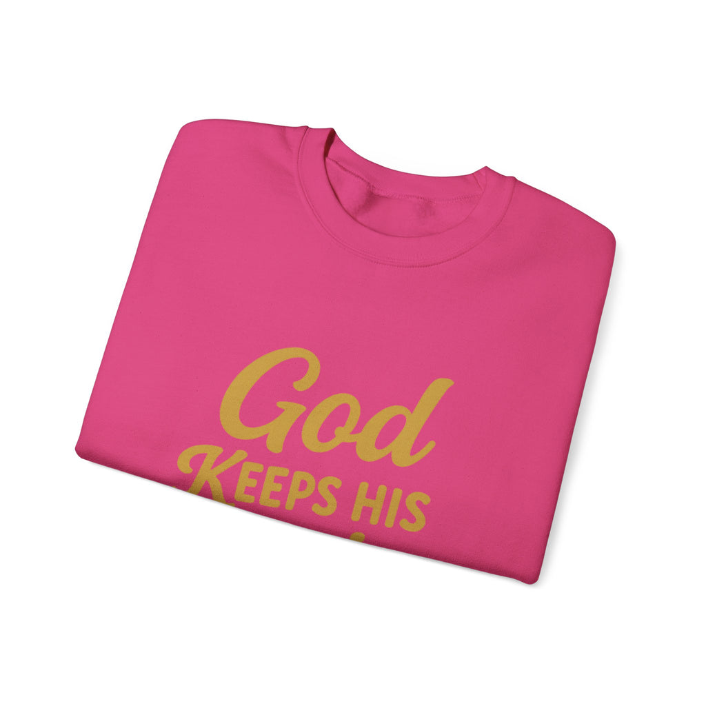 Christian Crewneck Sweatshirt — "God Keeps His Promises" Inspirational Pullover
