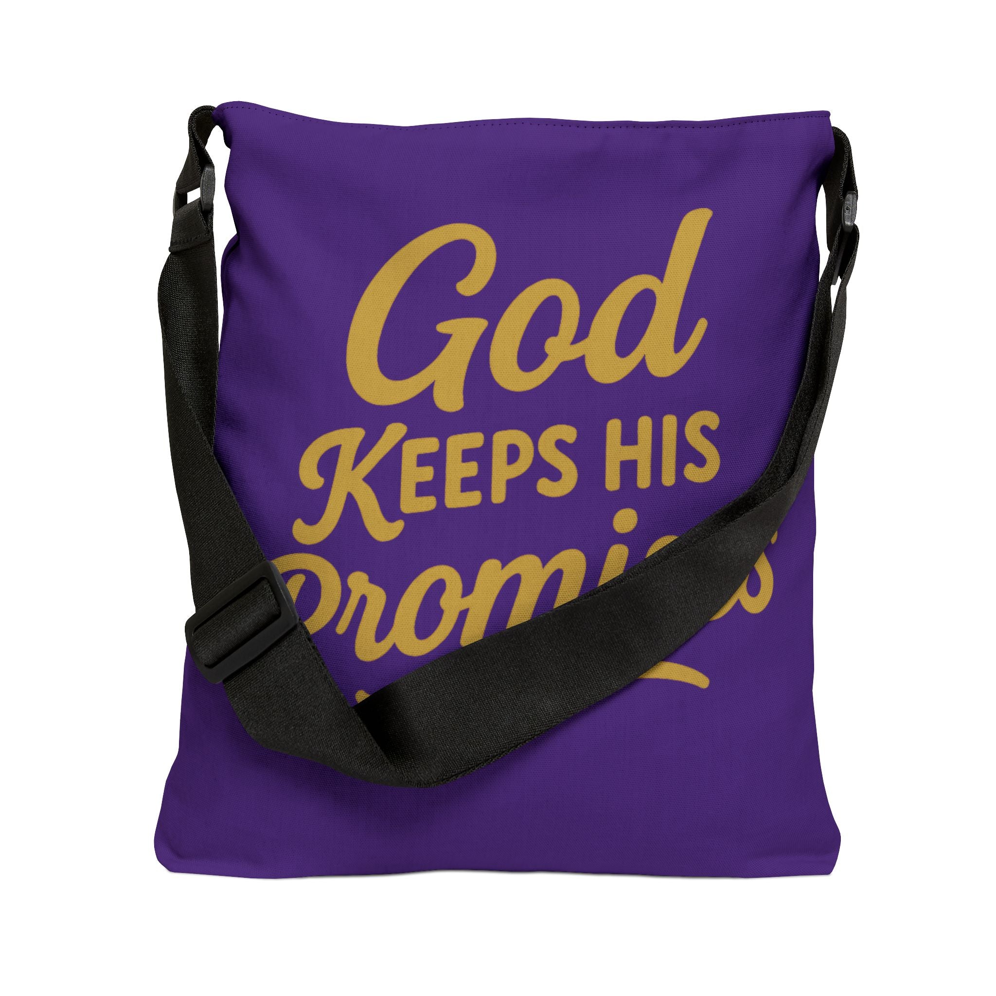 God Keeps His Promises Adjustable Tote Bag — Inspirational Faith Shoulder Bag
