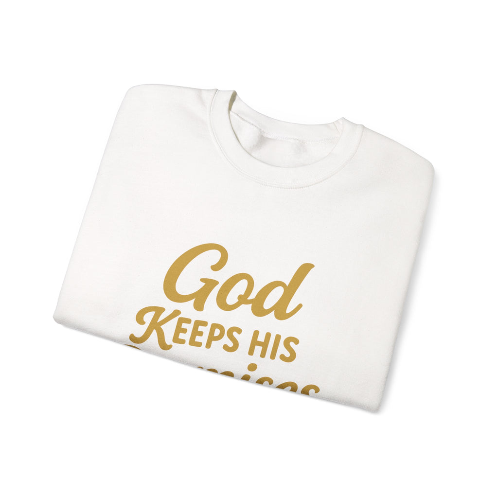 Religious Sweatshirt — "God Keeps His Promises" Crewneck Christian Pullover