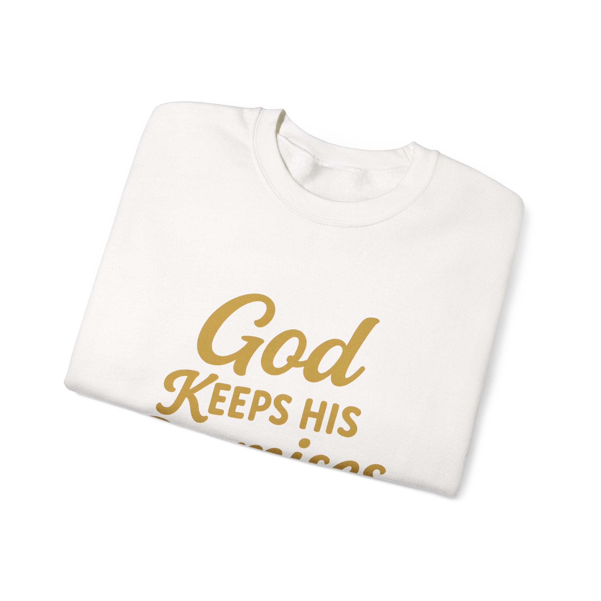 Religious Sweatshirt — "God Keeps His Promises" Crewneck Christian Pullover