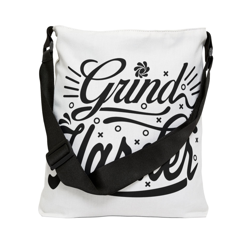 Inspirational 'Grind Harder' Adjustable Tote Bag — Motivational Work & Gym Sling