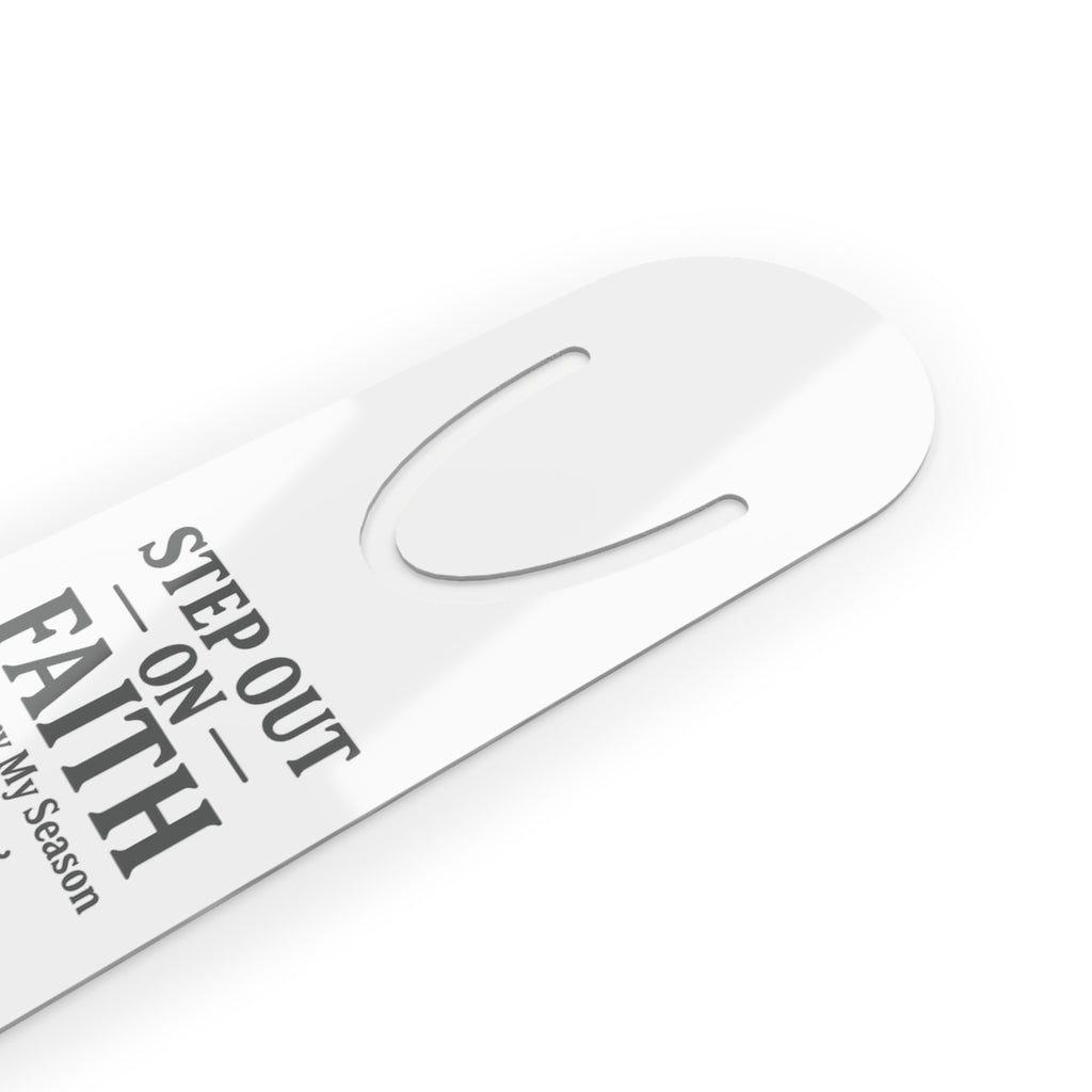 Step Out on Faith Metal Bookmark — Inspirational Christian Gift