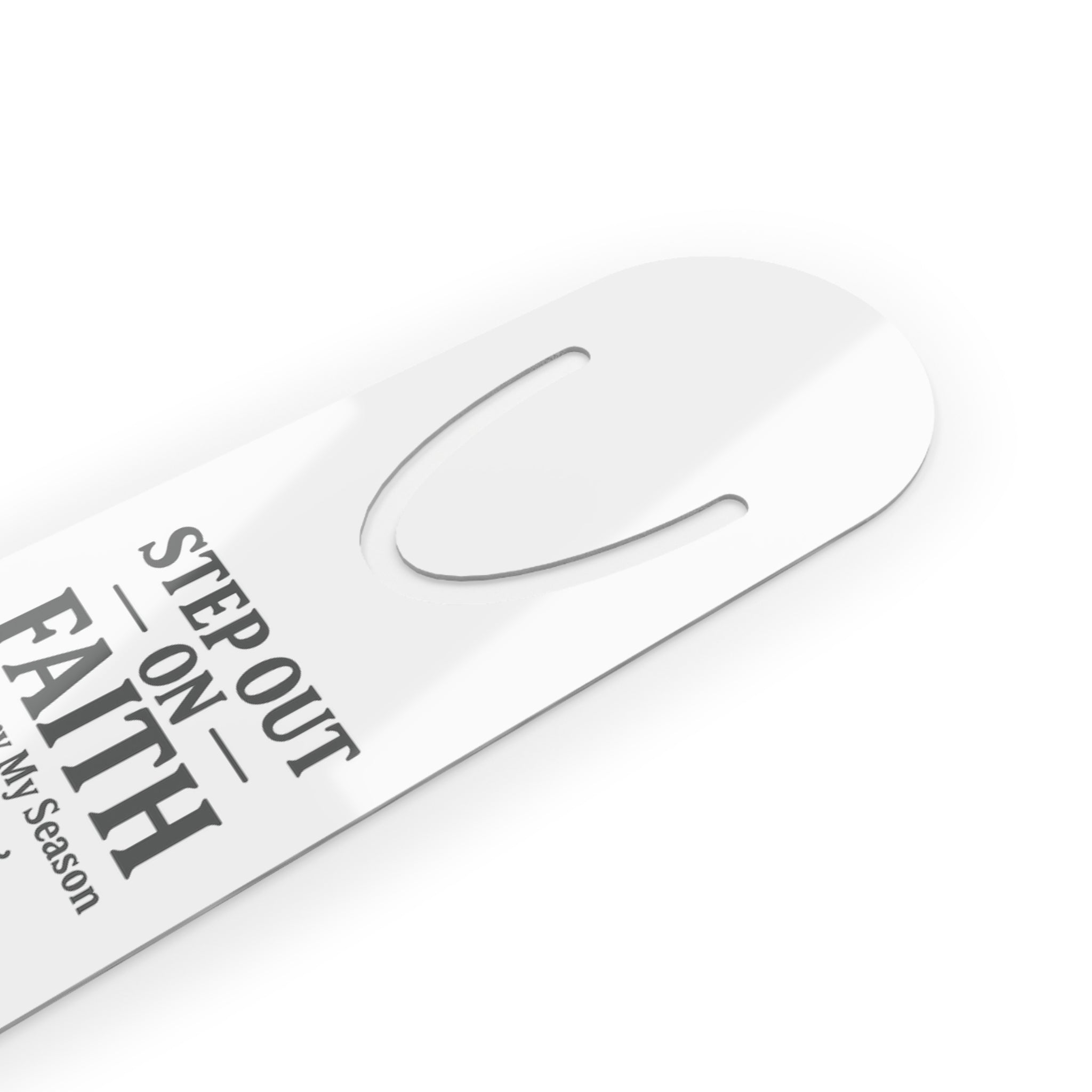Step Out on Faith Metal Bookmark — Inspirational Christian Gift