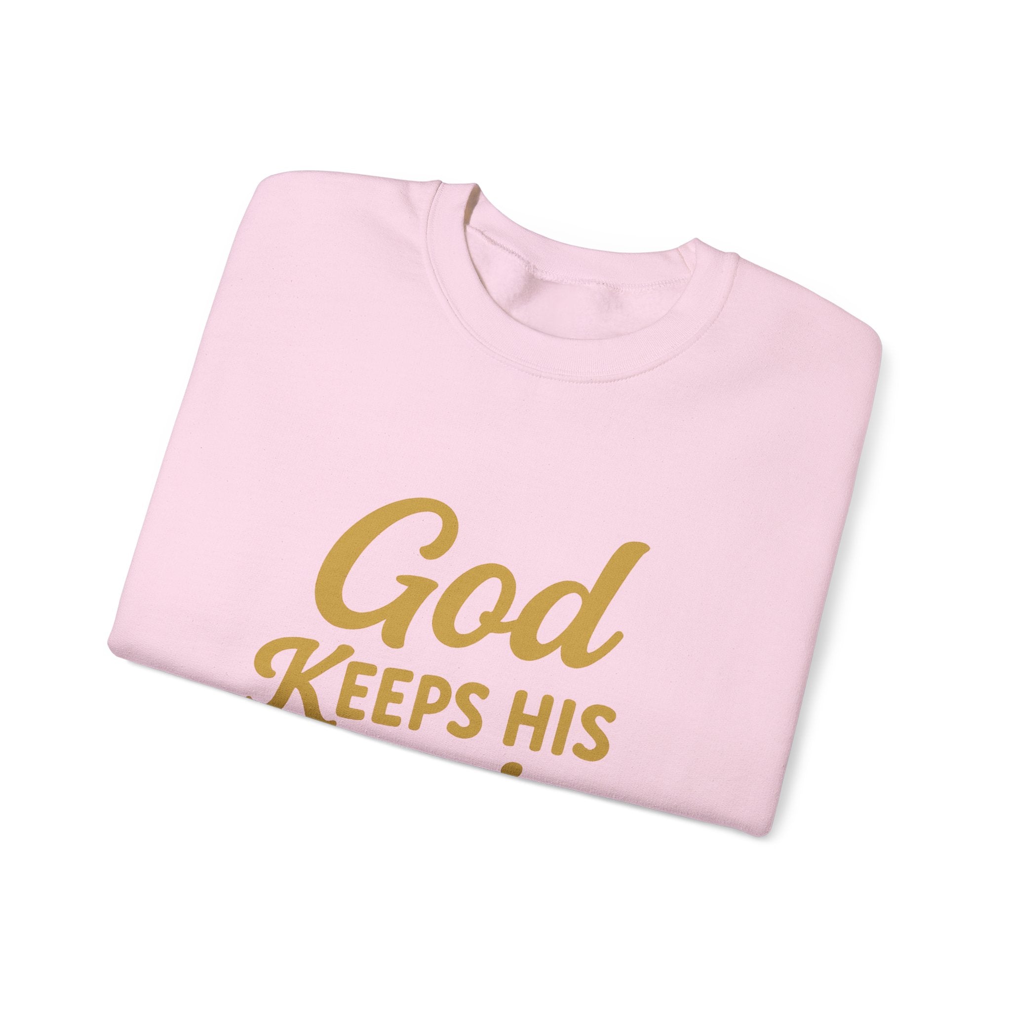 Christian Crewneck Sweatshirt — "God Keeps His Promises" Inspirational Pullover