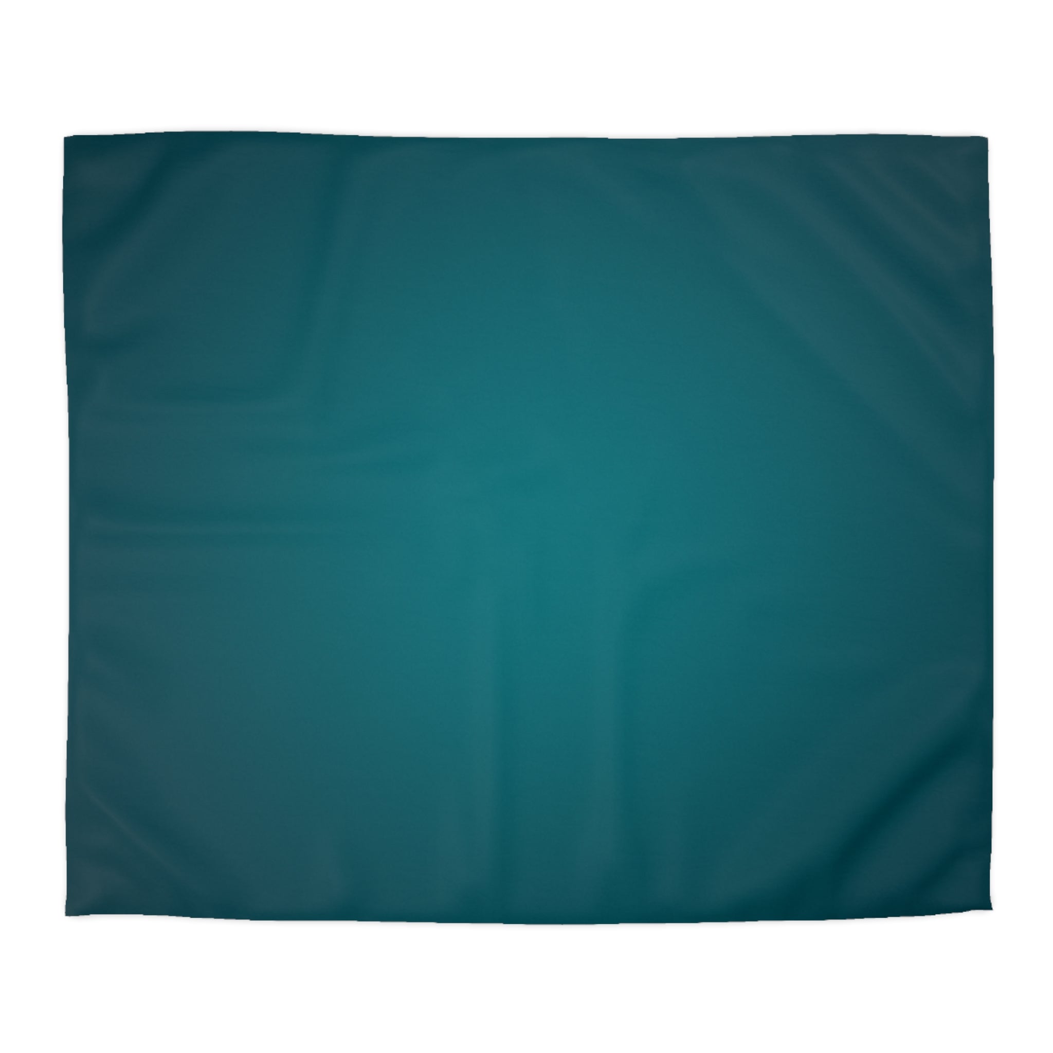 Teal Ombre Microfiber Duvet Cover — Modern Solid Color Bedroom Bedding