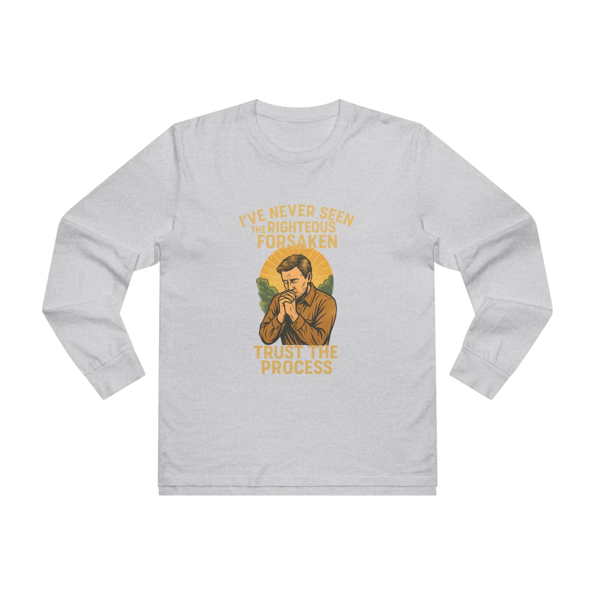 Trust The Process Longsleeve Tee — Vintage Motivational Graphic